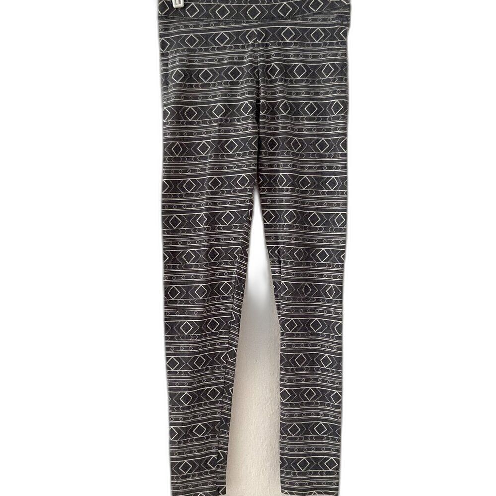 Victoria’s Secret PINK Geometric Print Leggings Gray White Size Small